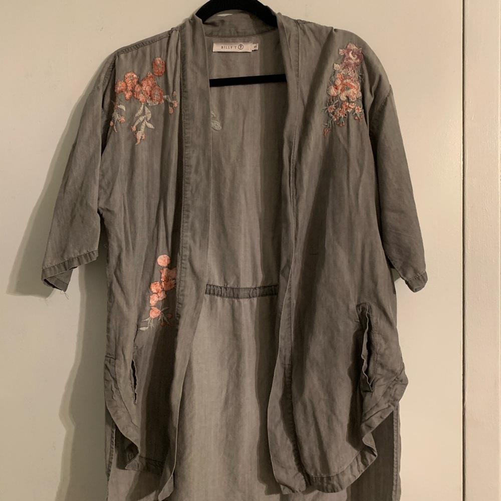 Gray chambray cardi (needs to be ironed) ;)